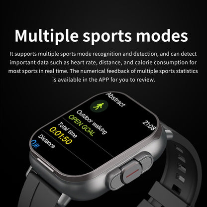 D8 2,01 pouces 2 en 1 Bluetooth écouteur bande d'acier montre intelligente, prise en charge de la surveillance de la santé/NFC, Steel Band (Black), Steel Band (Silver)