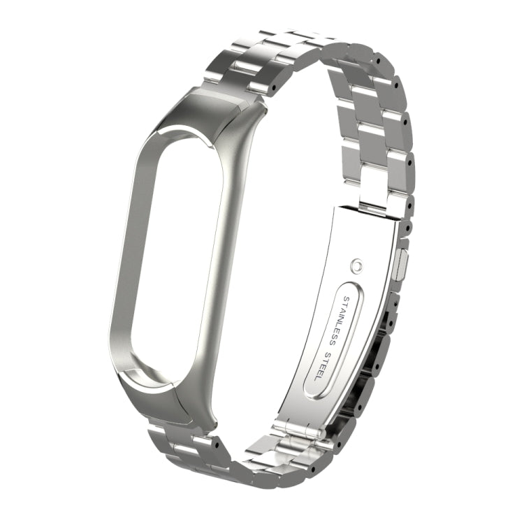 Bracelet de couleur unie en acier inoxydable à double ressort solide trois, For Xiaomi Mi Band 5