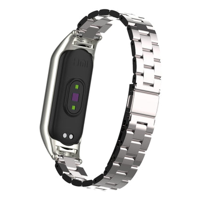 Bracelet de couleur unie en acier inoxydable à double ressort solide trois, For Xiaomi Mi Band 5