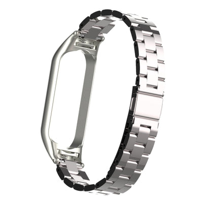 Bracelet de couleur unie en acier inoxydable à double ressort solide trois, For Xiaomi Mi Band 5