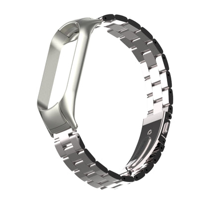 Bracelet de couleur unie en acier inoxydable à double ressort solide trois, For Xiaomi Mi Band 5