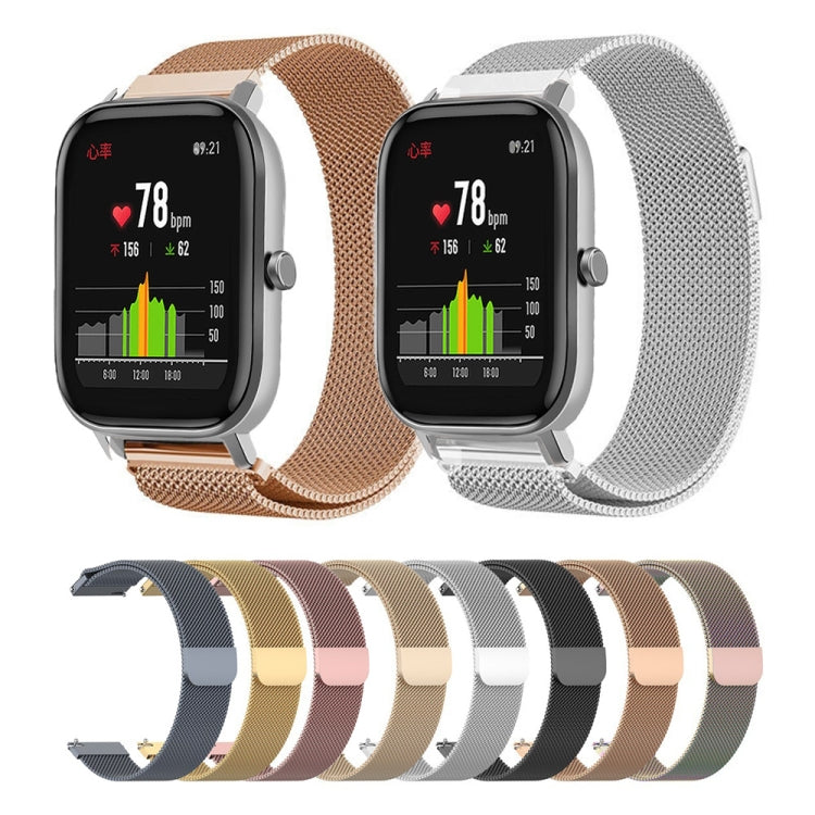 Pour Huami Amazfit GTS 22mm milanais bracelet de remplacement en métal magnétique bracelet de montre, 22mm
