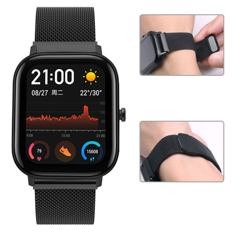 Pour Huami Amazfit GTS 22mm milanais bracelet de remplacement en métal magnétique bracelet de montre, 22mm