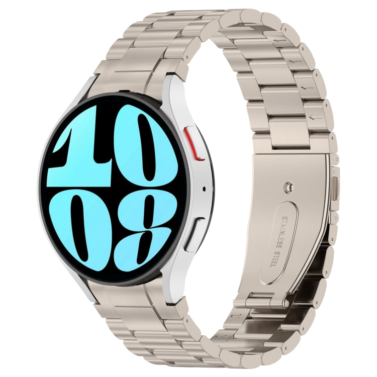 Bracelet de montre en métal à trois perles de style bouton, For Samsung Galaxy Watch6/6 Classic/5/5 Pro