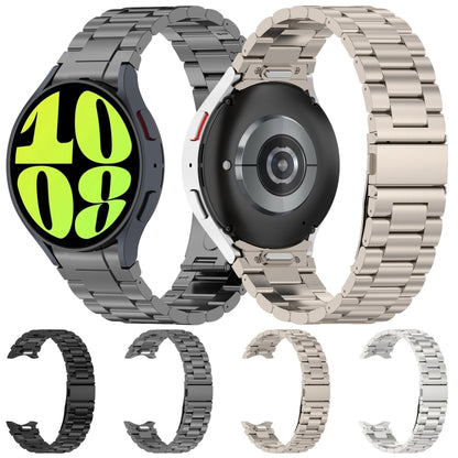 Bracelet de montre en métal à trois perles de style bouton, For Samsung Galaxy Watch6/6 Classic/5/5 Pro