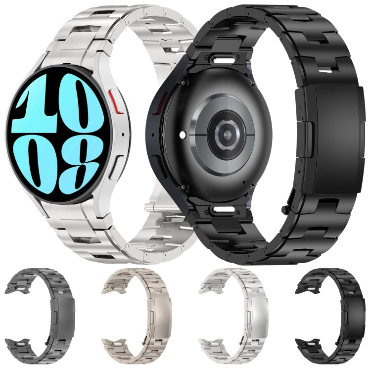 Bracelet de montre en métal et acier titane de style bouton, For Samsung Galaxy Watch6/6 Classic/5/5 Pro