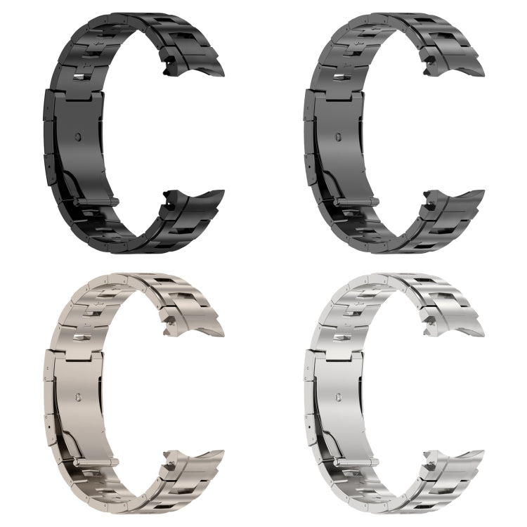 Bracelet de montre en métal et acier titane de style bouton, For Samsung Galaxy Watch6/6 Classic/5/5 Pro
