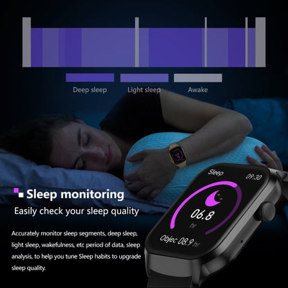 Montre intelligente avec bracelet en acier milanais de 2.01 pouces, Bluetooth, prise en charge de la surveillance de la fréquence cardiaque/glycémie Non invasive, Milanese Steel Strap Gold