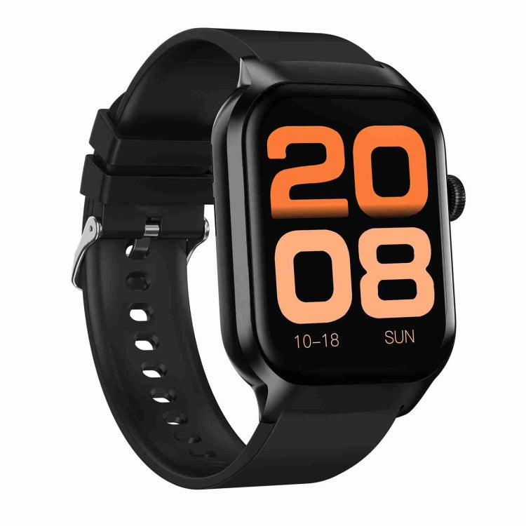 Montre intelligente avec bracelet en Silicone de 2.01 pouces, appel Bluetooth, prise en charge de la surveillance de la fréquence cardiaque/glycémie Non invasive, Silicone Strap Black, Silicone Strap Light Yellow
