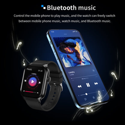 Montre intelligente avec bracelet en Silicone de 2.01 pouces, appel Bluetooth, prise en charge de la surveillance de la fréquence cardiaque/glycémie Non invasive, Silicone Strap Black, Silicone Strap Light Yellow