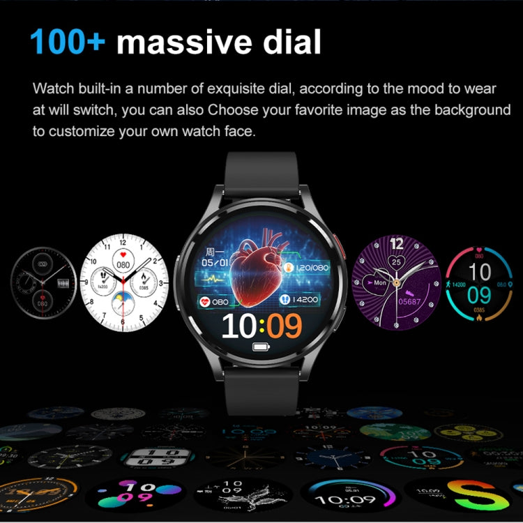 Montre intelligente avec bracelet en acier milanais de 1,43 pouces, appel Bluetooth, prise en charge ECG/glycémie Non invasive, Milanese Steel Strap Black, Milanese Steel Strap Rose Gold