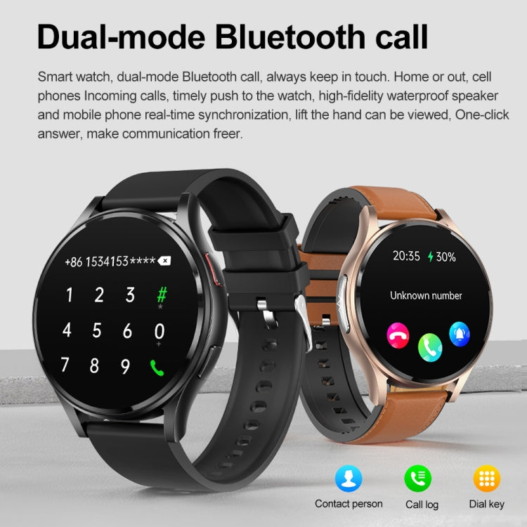 Montre intelligente avec bracelet en acier milanais de 1,43 pouces, appel Bluetooth, prise en charge ECG/glycémie Non invasive, Milanese Steel Strap Black, Milanese Steel Strap Rose Gold