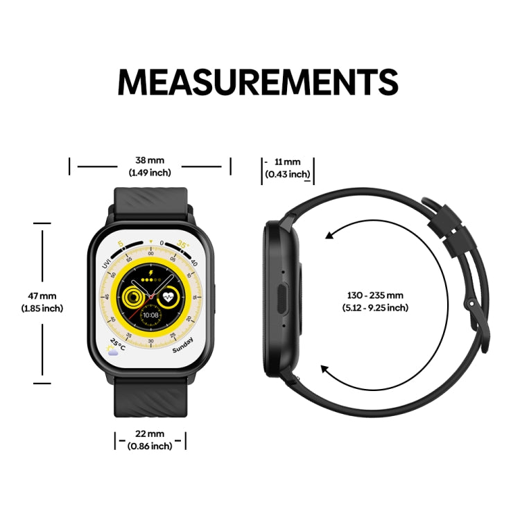 Zeblaze GTS 3 2,03 pouces IP68 montre d'appel Bluetooth intelligente étanche