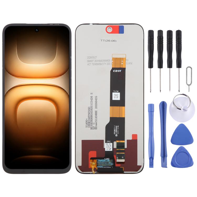 Écran LCD OEM avec assemblage complet de numériseur, For Infinix Smart 9 HD, For Infinix Hot 50i, For Infinix Smart 9, For Infinix Hot 50 5G, For Infinix Smart 8 Pro X6525B, For Infinix Smart 8 Plus X6526, For Infinix Hot 40 Pro X6837                  ...