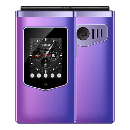 Téléphone à clapet HAMTOD T8 4G, 2,8 pouces + 1,77 pouces, VoLTE, BT, SOS, OTG, EU Version