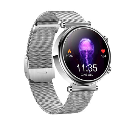 Montre intelligente T86 Woman Health 1,27 pouces, appel BT/Cycle physiologique/fréquence cardiaque/tension artérielle/glycémie/SOS