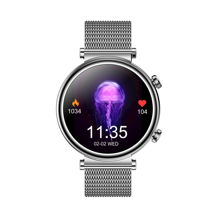 Montre intelligente T86 Woman Health 1,27 pouces, appel BT/Cycle physiologique/fréquence cardiaque/tension artérielle/glycémie/SOS