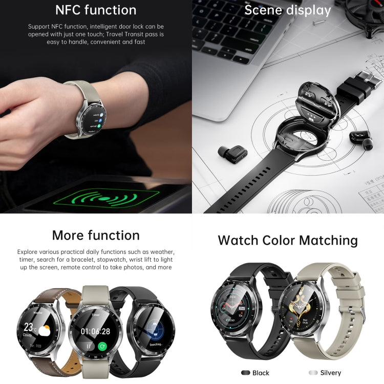 X10 casque montre intelligente 1,39 pouces Bracelet étanche, prise en charge des appels Bluetooth/NFC/fréquence cardiaque