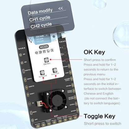 Dispositif de réparation de détection d'activation de batterie multifonction i2C KC03 pour iPhone 6-15 Pro Max / Android