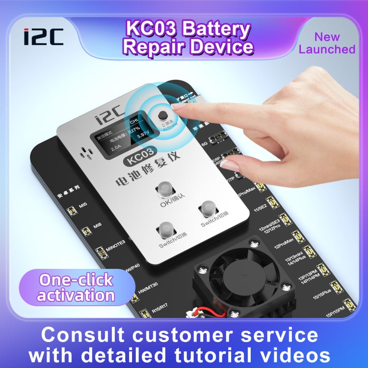 Dispositif de réparation de détection d'activation de batterie multifonction i2C KC03 pour iPhone 6-15 Pro Max / Android
