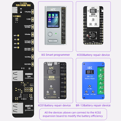 Carte d'extension de réparation de données de batterie i2C KC02, modifiant l'efficacité de la batterie pour iPhone 11-15 Pro Max