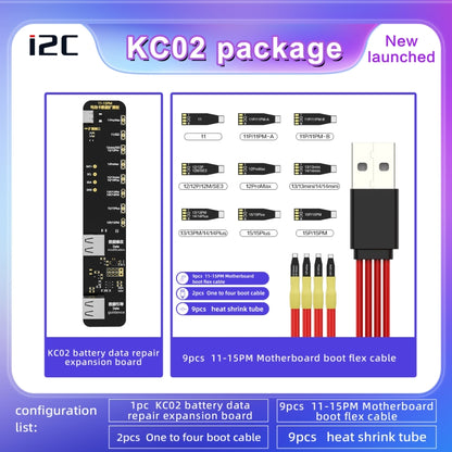 Carte d'extension de réparation de données de batterie i2C KC02, modifiant l'efficacité de la batterie pour iPhone 11-15 Pro Max