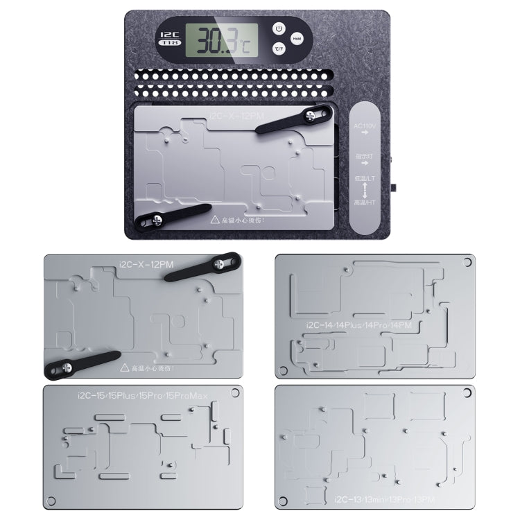 Station de dessoudage en couches pour carte mère PCB avec écran LCD i2C T18, pour iPhone X-15 Pro Max