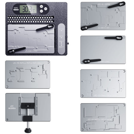 Station de dessoudage en couches pour carte mère PCB avec écran LCD i2C T18, pour iPhone X-15 Pro Max, avec Module d'élimination de la colle