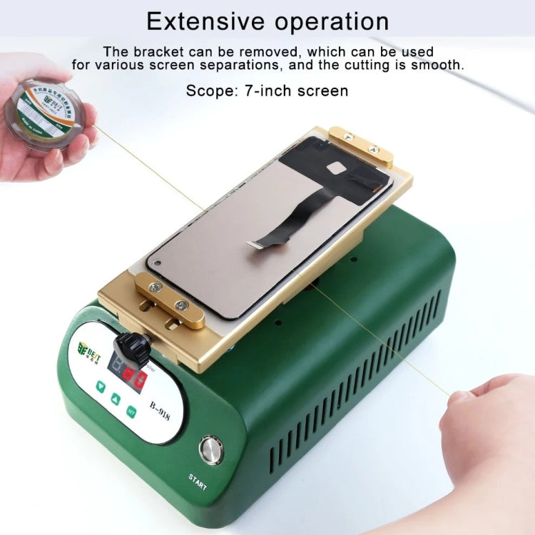 Meilleur B-918A 7 pouces pompe à vide écran LCD séparateur de plate-forme de chauffage rotatif