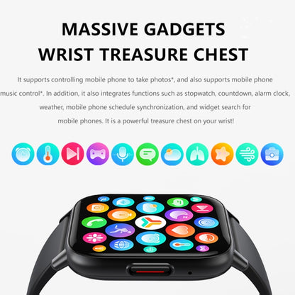 Montre de sport intelligente DM05 1,83 pouces BT5.2, prise en charge du sommeil/fréquence cardiaque/oxygène sanguin/température/sucre cardiaque/moniteur de santé de la pression artérielle