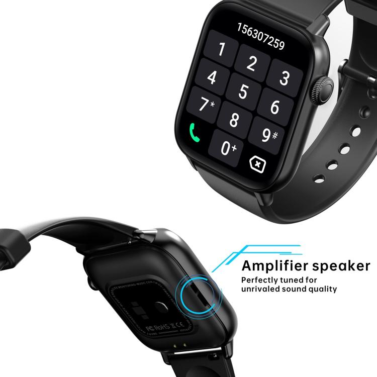 QS08 PRO 1,83 pouces BT5.2 montre de sport intelligente, prise en charge du sommeil/fréquence cardiaque/oxygène sanguin/température/tension artérielle moniteur de santé