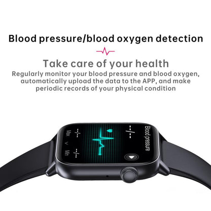 QS08 PRO 1,83 pouces BT5.2 montre de sport intelligente, prise en charge du sommeil/fréquence cardiaque/oxygène sanguin/température/tension artérielle moniteur de santé