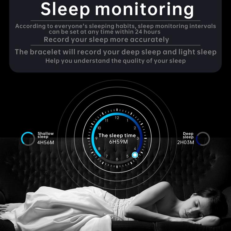 QS08 PRO 1,83 pouces BT5.2 montre de sport intelligente, prise en charge du sommeil/fréquence cardiaque/oxygène sanguin/température/tension artérielle moniteur de santé