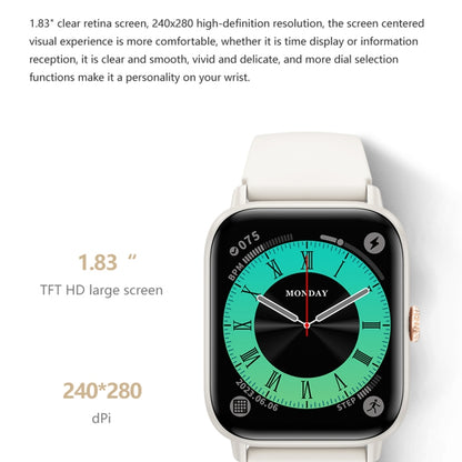 QS13 1,83 pouces BT5.2 montre de sport intelligente, prise en charge des appels Bluetooth/sommeil/glycémie/oxygène dans le sang/fréquence cardiaque/moniteur de santé de la pression artérielle