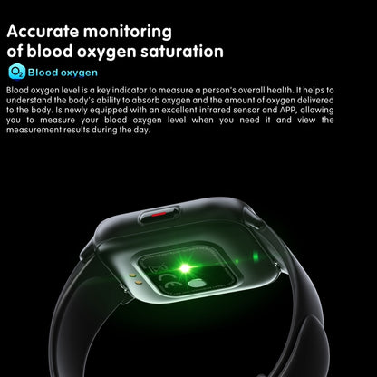 Montre de sport intelligente QS16 Pro 1,83 pouces BT5.0, prise en charge des appels Bluetooth/sommeil/oxygène sanguin/température/fréquence cardiaque/moniteur de santé de la pression artérielle