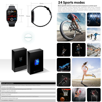 Montre de sport intelligente QS16 Pro 1,83 pouces BT5.0, prise en charge des appels Bluetooth/sommeil/oxygène sanguin/température/fréquence cardiaque/moniteur de santé de la pression artérielle