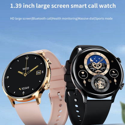 QS40 1,39 pouces BT5.2 montre de sport intelligente, prise en charge des appels Bluetooth/sommeil/oxygène sanguin/température/fréquence cardiaque/moniteur de santé de la pression artérielle