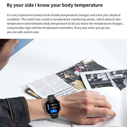 QS40 1,39 pouces BT5.2 montre de sport intelligente, prise en charge des appels Bluetooth/sommeil/oxygène sanguin/température/fréquence cardiaque/moniteur de santé de la pression artérielle