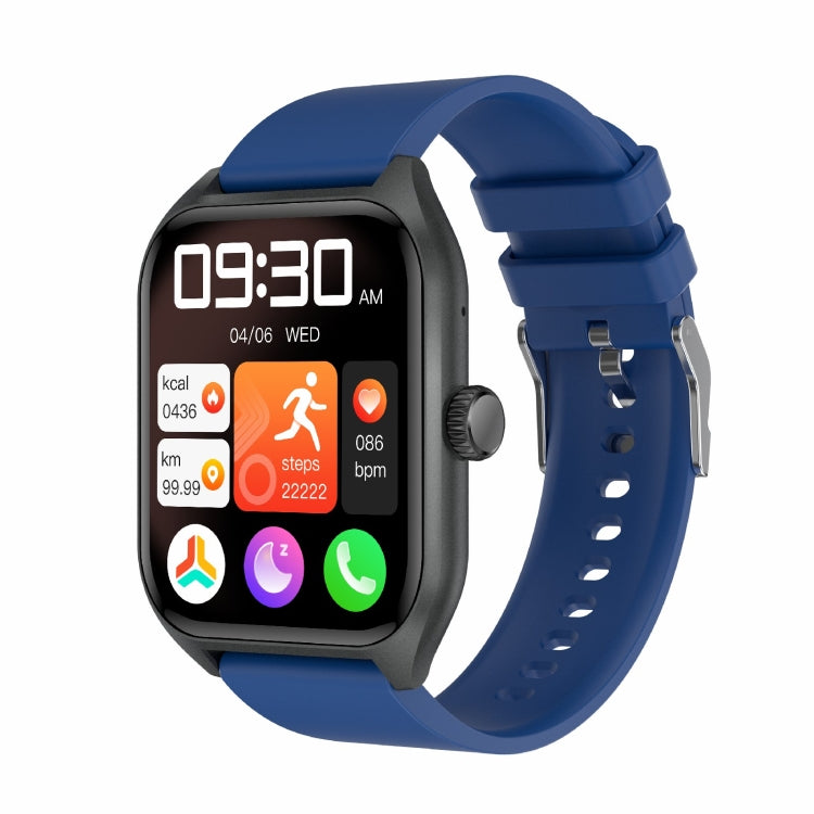 Qx5 1,96 pouces BT5.2 montre de sport intelligente, prise en charge des appels Bluetooth/sommeil/oxygène sanguin/température/fréquence cardiaque/moniteur de santé de la pression artérielle