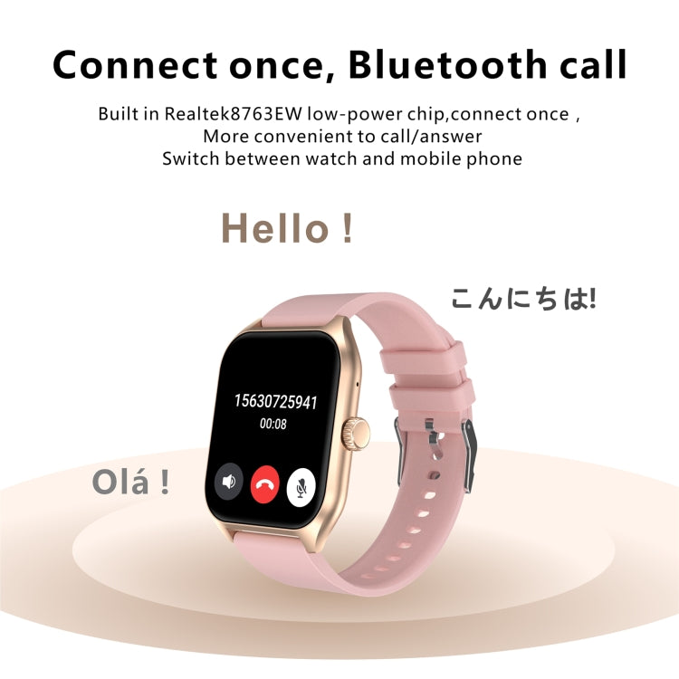 Qx5 1,96 pouces BT5.2 montre de sport intelligente, prise en charge des appels Bluetooth/sommeil/oxygène sanguin/température/fréquence cardiaque/moniteur de santé de la pression artérielle