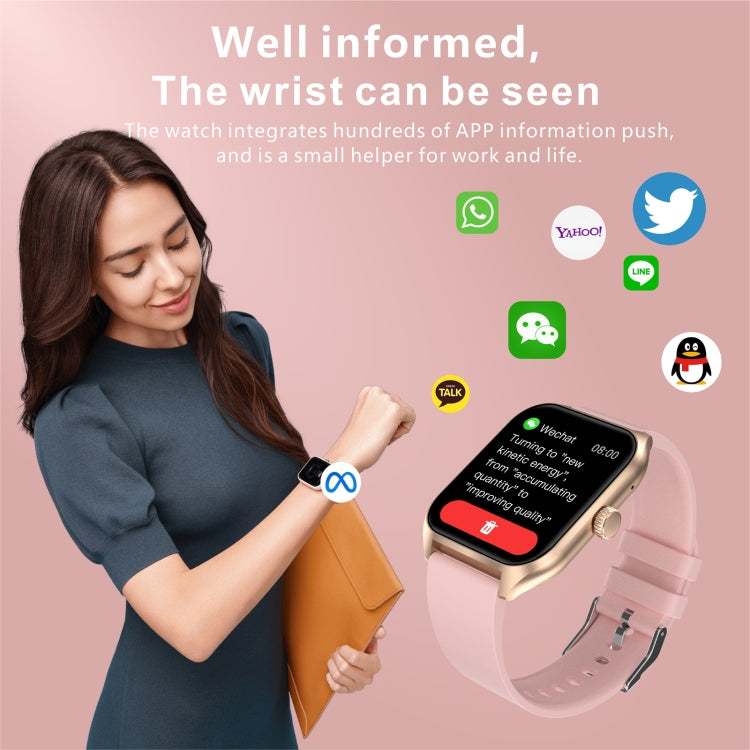 Qx5 1,96 pouces BT5.2 montre de sport intelligente, prise en charge des appels Bluetooth/sommeil/oxygène sanguin/température/fréquence cardiaque/moniteur de santé de la pression artérielle