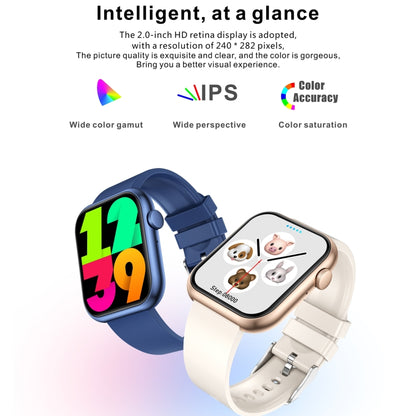 Montre de sport intelligente QX7 Pro 2,0 pouces BT5.2, prise en charge des appels Bluetooth/sommeil/glycémie/oxygène dans le sang/température/fréquence cardiaque/moniteur de santé de la pression artérielle