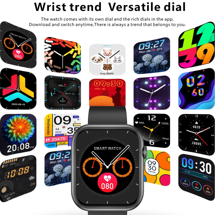 Montre de sport intelligente QX7 Pro 2,0 pouces BT5.2, prise en charge des appels Bluetooth/sommeil/glycémie/oxygène dans le sang/température/fréquence cardiaque/moniteur de santé de la pression artérielle