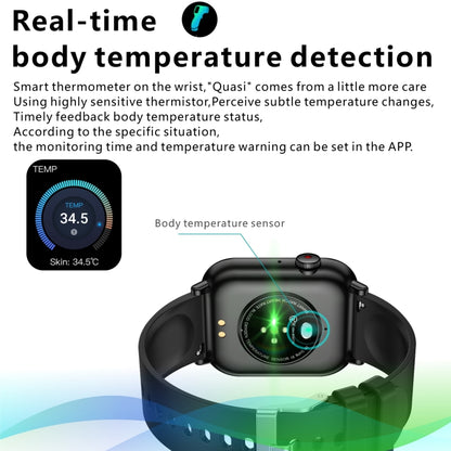 QX9 1,96 pouces BT5.2 montre de sport intelligente, prise en charge des appels Bluetooth/sommeil/oxygène sanguin/fréquence cardiaque/moniteur de santé de la pression artérielle