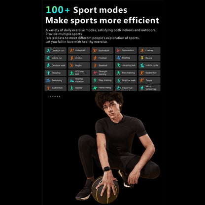 QX9 1,96 pouces BT5.2 montre de sport intelligente, prise en charge des appels Bluetooth/sommeil/oxygène sanguin/fréquence cardiaque/moniteur de santé de la pression artérielle
