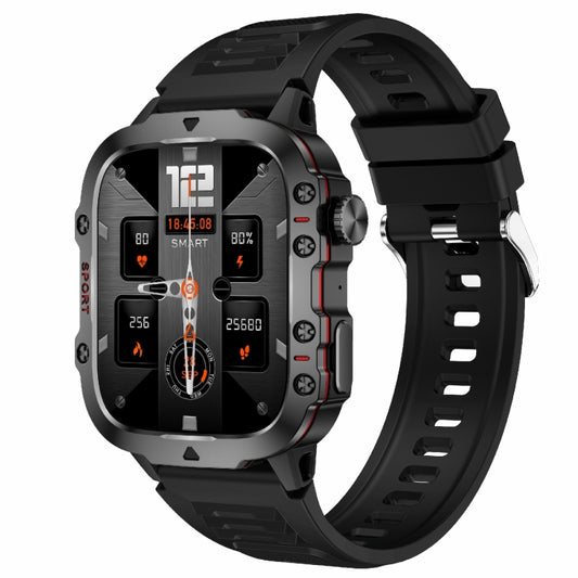 QX11 1,96 pouces BT5.2 montre de sport intelligente, prise en charge des appels Bluetooth/sommeil/oxygène sanguin/fréquence cardiaque/moniteur de santé de la pression artérielle