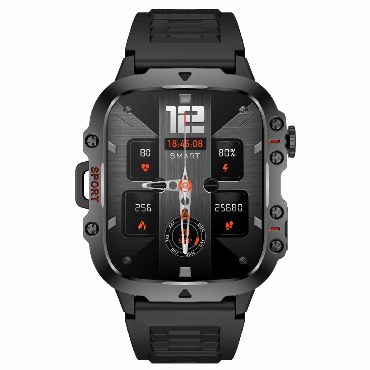 QX11 1,96 pouces BT5.2 montre de sport intelligente, prise en charge des appels Bluetooth/sommeil/oxygène sanguin/fréquence cardiaque/moniteur de santé de la pression artérielle
