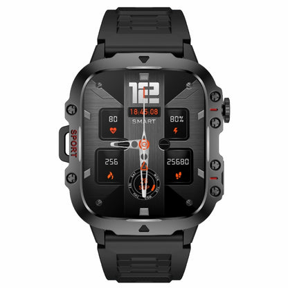 QX11 1,96 pouces BT5.2 montre de sport intelligente, prise en charge des appels Bluetooth/sommeil/oxygène sanguin/fréquence cardiaque/moniteur de santé de la pression artérielle
