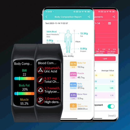 Le bracelet intelligent SPOVAN H8 avec écran TFT HD de 1,47 pouces prend en charge les appels Bluetooth/la surveillance de l'oxygène dans le sang