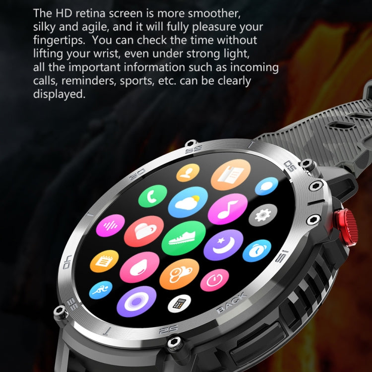 Montre intelligente Bluetooth à écran rond C22 de 1,6 pouces, prise en charge de la surveillance de la santé et 24 modes sportifs